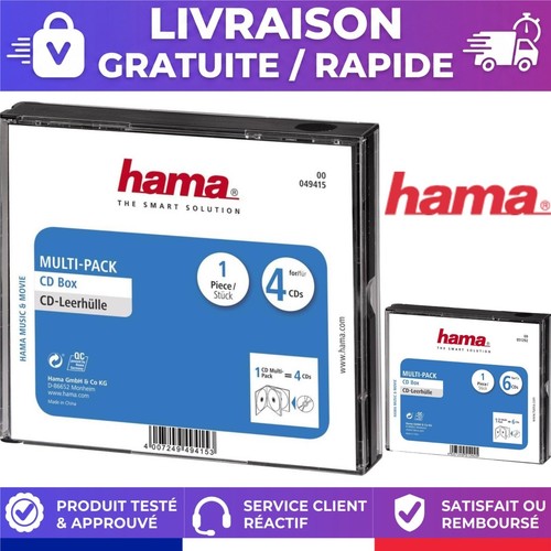 Hama boîtier dvd - boîtier, cd/dvd/blu-ray