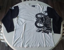 2 Unkut Tshirt L/S Crewneck Lot Sz Xl Men Snake Sword Shield Abracadabra Uzi Vtg