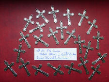 PROMO Destocking Lot of 24 CROSSES Metal Old Crucifix FRANCE 1970