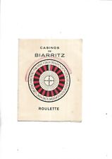 Circa 1910. Game. Casino. Roulette. Biarritz. Picture of Neighbors. Mise. Chances