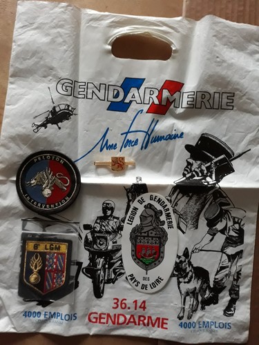 Gendarmerie insignes sac - insignes,,