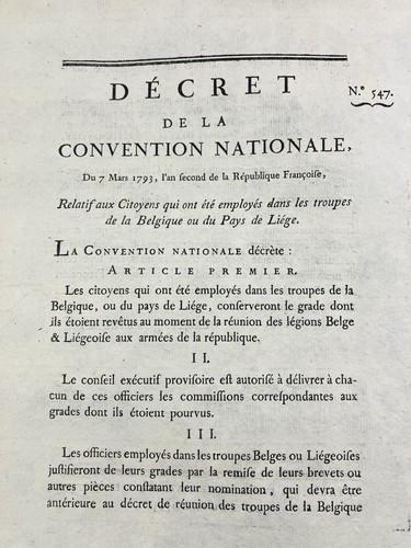 Armée belgique 1793 - armée,