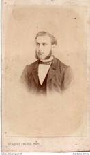 Belgium CDV Portrait of Man Standing. Photo Brothers Staquet, Brussels 1890.