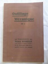  1927 HAMELLE establishments #1 mechanical tool catalogue