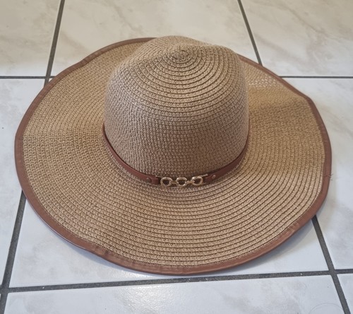 Chapeau paille large bord - large,