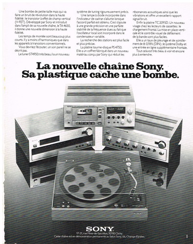 Publicite 1976 sony hi fi - ,