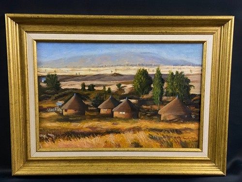 Tableau xxe village africain - tableau,
