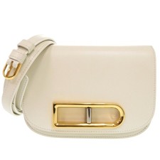 AUTHENTIC DELVAUX LingotShoulder Bag Creme Leather