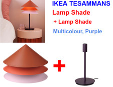 IKEA TESAMMANS Lamp Shade + Table Lamp Base Multicolour, Purple