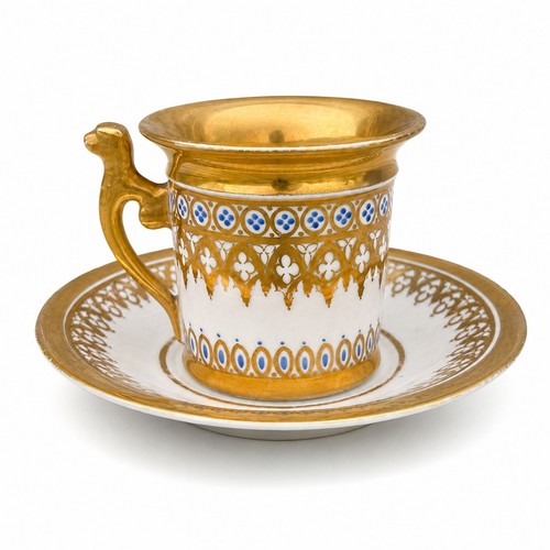Paris porcelain mug - mug, saucer