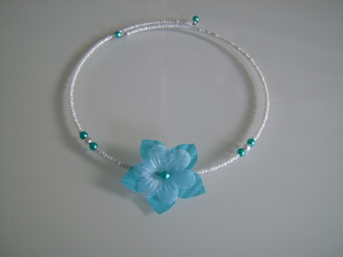 Collier fille enfant blanc - collier,