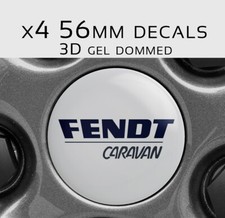 Autocollant caravane FENDT, autocollant de roue, époxy 56 mm, gel 3D x4