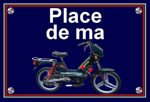 Plaque place de - , peugeot
