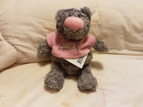 Doudou peluche chat gris - chat,