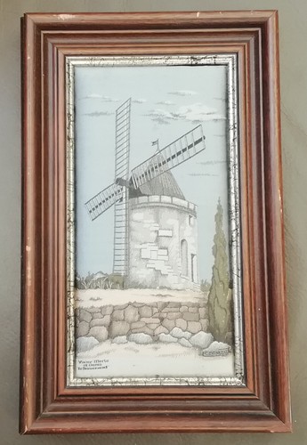 Petit tableau soie tissée