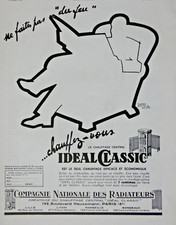 1932 IDEAL CLASSIC C° NATIONAL RADIATOR CENTRAL HEATING PRESS ADVERTISEMENT