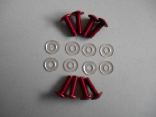 Vis alu rouge 8 rondelles - rouge,