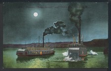 Steamers "Bailey Gatzert" "Dalles City" Columbia River WA Mitchell 3276 Postcard