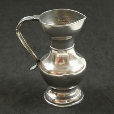 Handle pitcher decorated in pewter, H: 13 cm