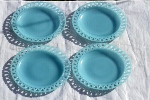 Assiettes dessert opaline