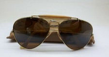 VINTAGE B&L BAUSCH AND LOMB RAY BAN AVIATOR SUNGLASSES BROWN B&L LENSES U.S.A #7