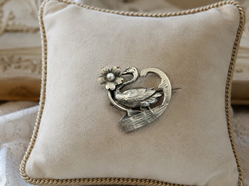 Broche ancienne 1900 cygne - broche, en