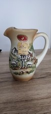 Handmade Pyrenees Sandstone Pitcher Signed Cazalas - Hand Painted - 