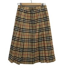 Auth Burberry's - Beige Black Red Women's Skirt