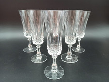 VAL SAINT LAMBERT - 6 FLÛTES À CHAMPAGNE EN CRISTAL Modèle SENLIS