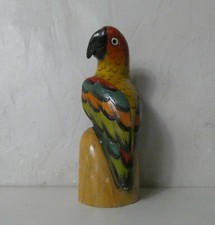 sculpture perroquet en bois