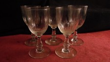 Set of 5 Baccarat Crystal Wine Glasses Organ Games Model