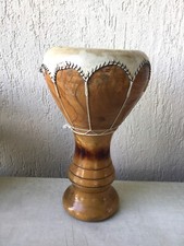 Tam tam africain en bois et peau tendue