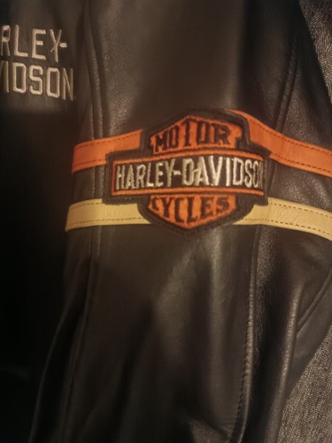 Blouson cuir moto harley - cuir,