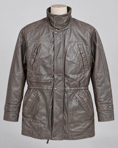 Manteau long cuir vintage - manteau,