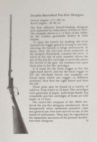 Pin fire shotgun gun - pin,