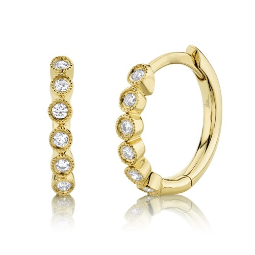 14k jaune diamant rond - or,