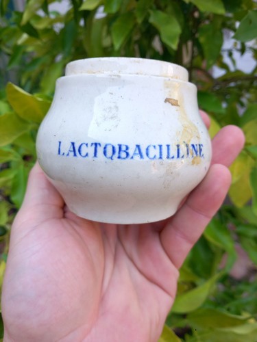 Pot faience blanche - faience,