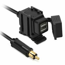 Waterproof Motorcycle Dual USB Charger Adapter Powerlet Din Hella Socket for BMW