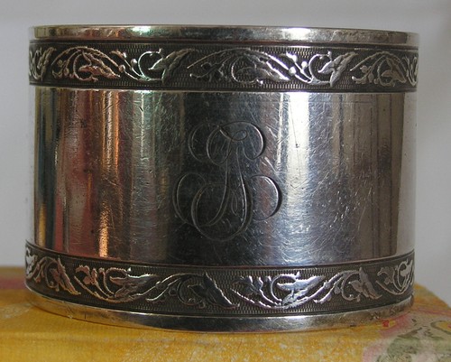Rond serviette argent - rond,