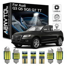 Pack Intérieur LED Audi Q3 8U Q5 SQ5 8R Q7 4L Sline Kit Ampoule Blanc 14 pcs