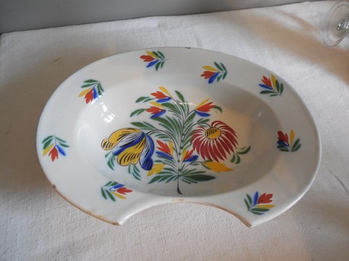 Ancien plat barbe faience - barbe,