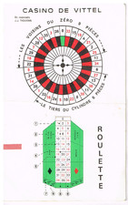 CASINO de VITTEL (Fr) - Carte de jeux - ROULETTE - 80's - Non utilisée