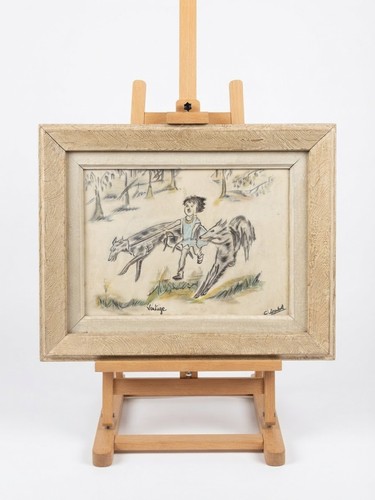Dessin original époque avec - dessin,