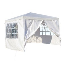 Tonnelle de jardin 3x3m Verte Panneaux latéraux amovibles Festivités Camping