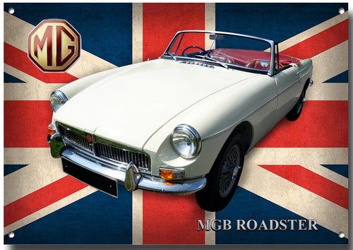 Mgb roadster métal enseigne - métal,
