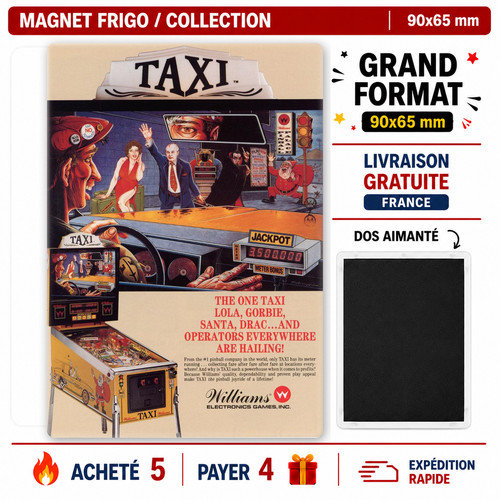 Magnet frigo flipper taxi - magnet,