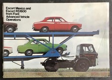FORD ESCORT MEXICO & ESCORT RS1600 Car Sales Brochure 1971-72