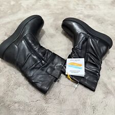 NWT Strive Fleur Leather Boots Black Women’s Size 7 Arch Support Comfort Winter