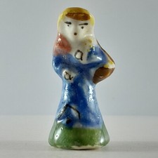 Santon Enameled Ceramic Nursery Village Decor Character Bean (B90E)