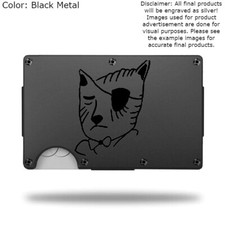 Custom ONE EYED CAT LIL UZI VERT Laser Engraved Wallet - Pick A Wallet Color